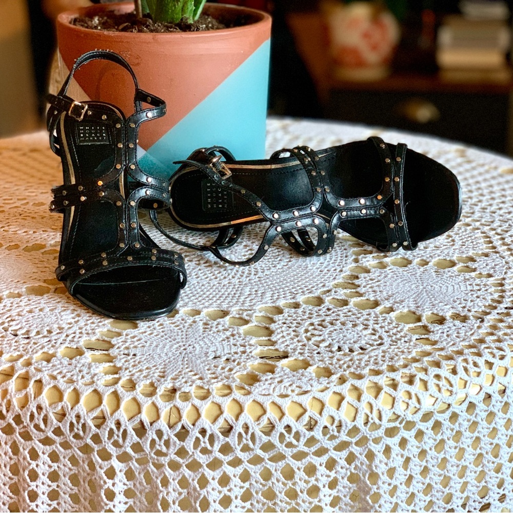 WHBM strap stud sandals size 6